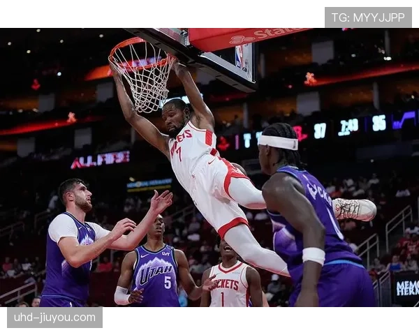 火箭140-106大胜爵士取5连胜，杜兰特25分申京19分5助攻